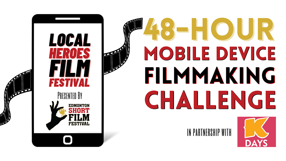 The logo of the 48-Hour Mobile Device Filmmaking Challenge, featuring a smartphone and the event title.