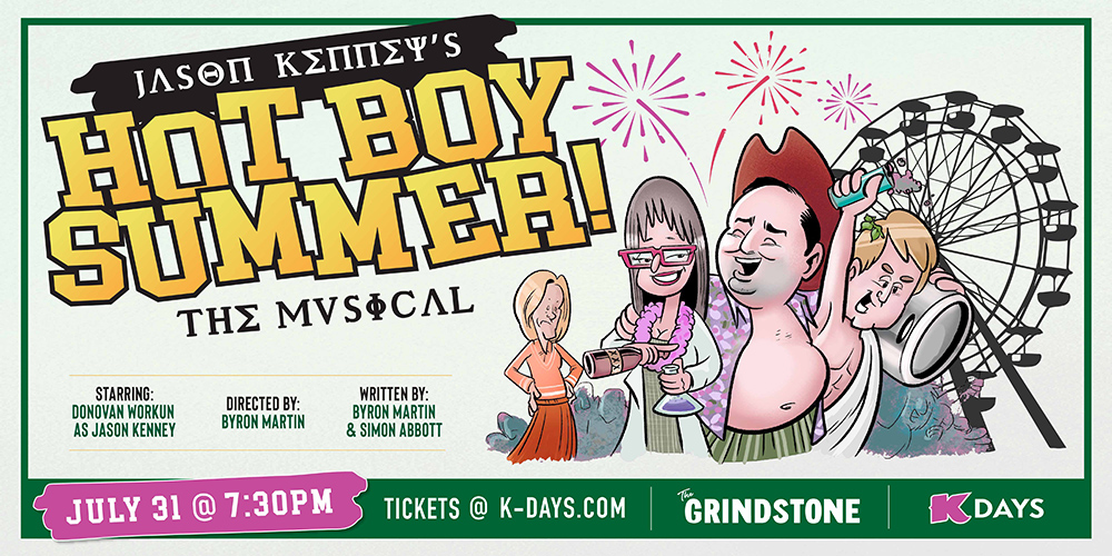 The poster of Jason Kenney's Hot Boy Summer, featuring the names of the cast and crew.