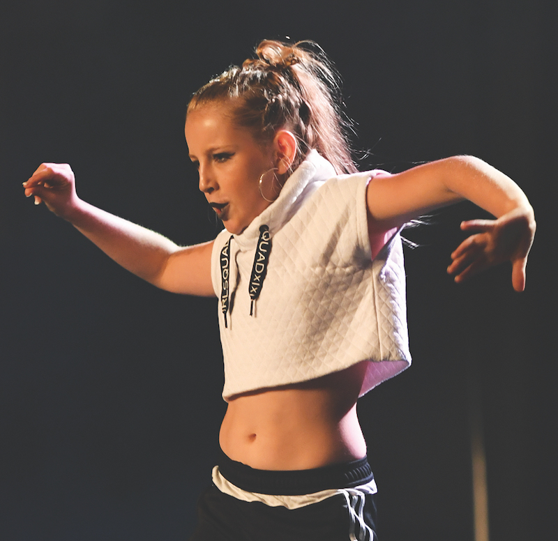 girl dancing on stage at the k-days talent showcase 2019