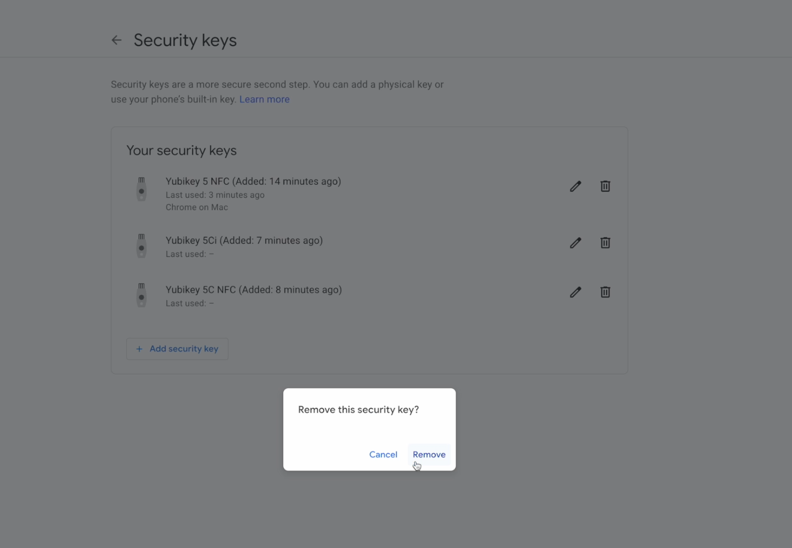 How to Remove a Yubikey