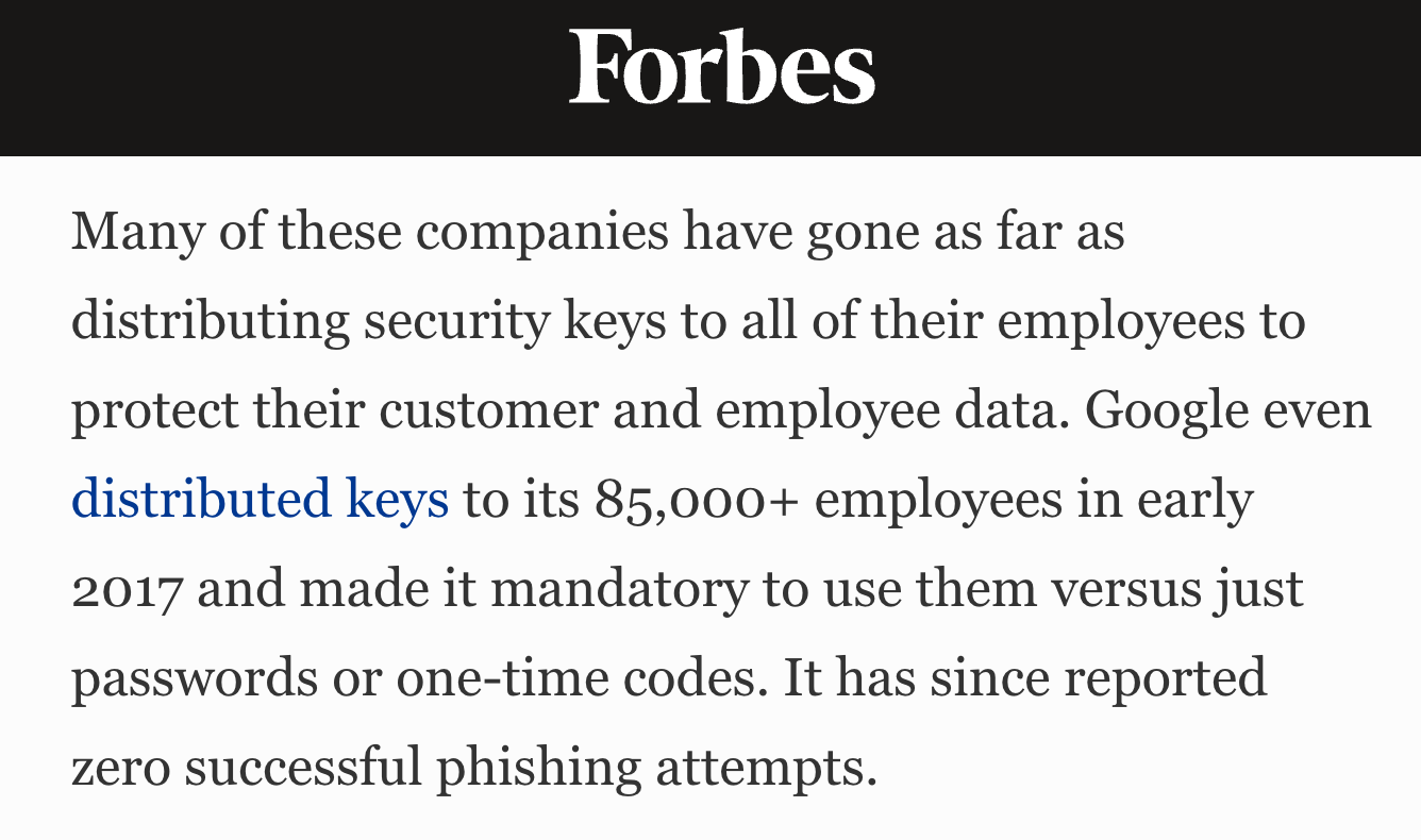 forbe google yubikey distribution 