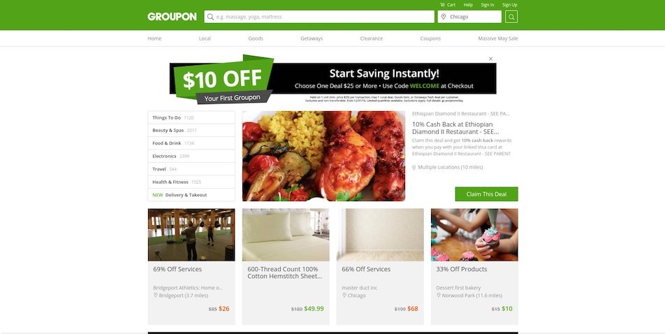Groupon is one of the most famous Node.js apps.
