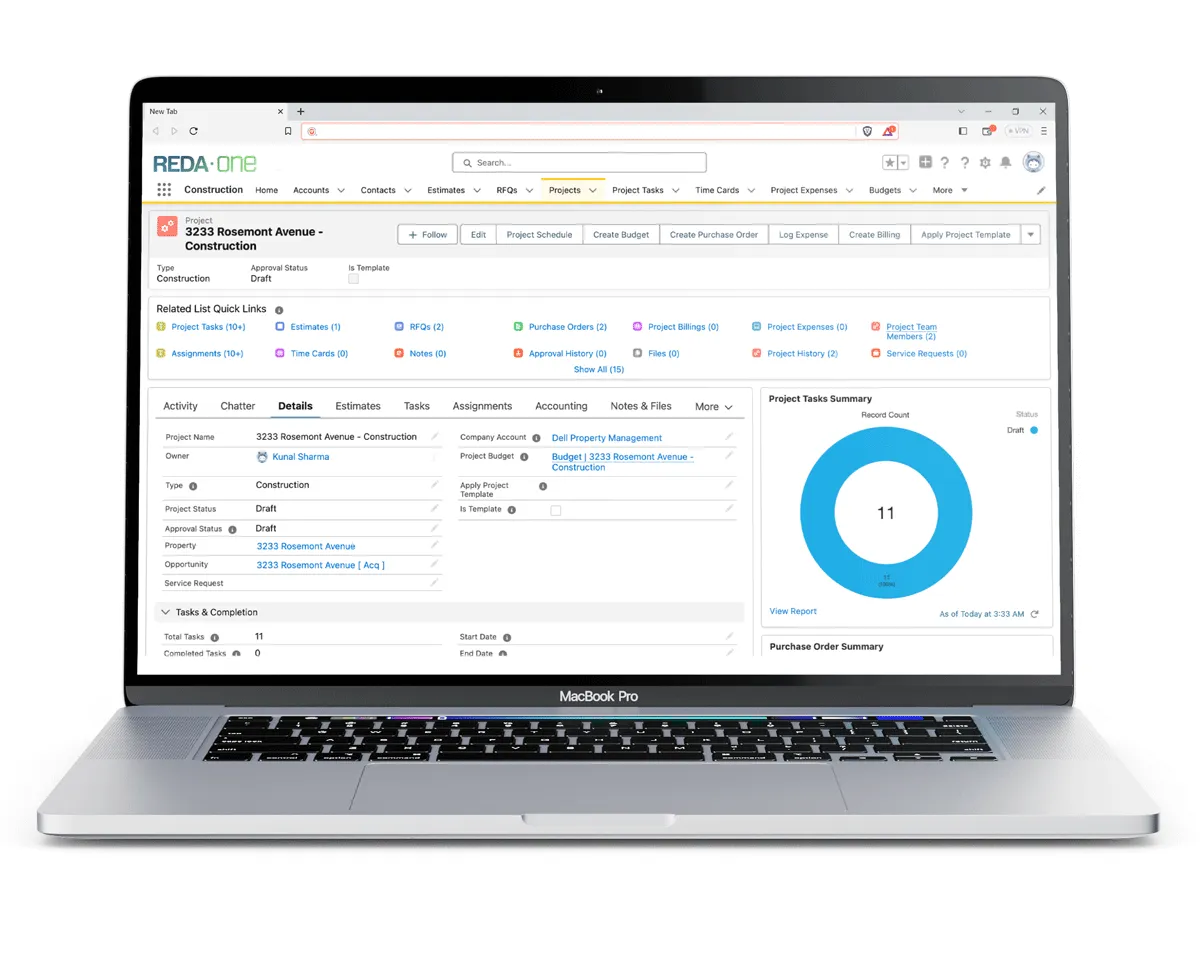 Construction management software features | REDA ONE