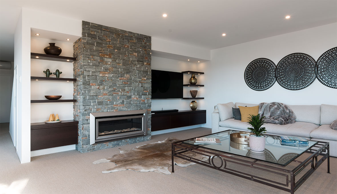 Gas fireplace installation in Auckland home Project