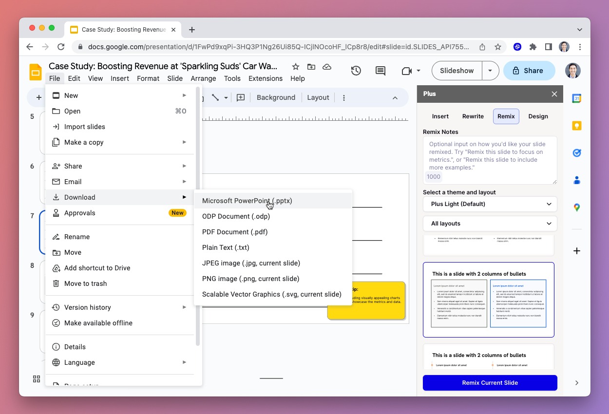 how to create presentation using chatgpt