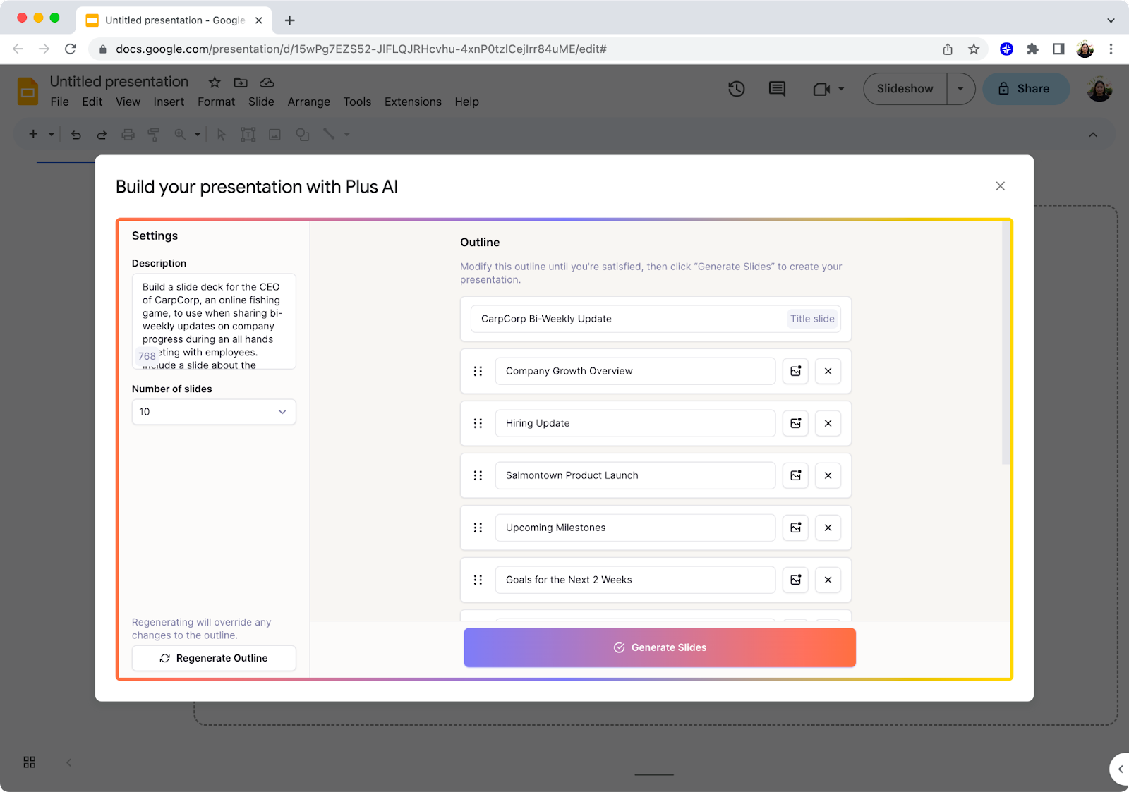 presentation ai google