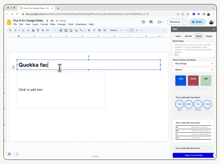 How to create a custom template for Google Slides Plus