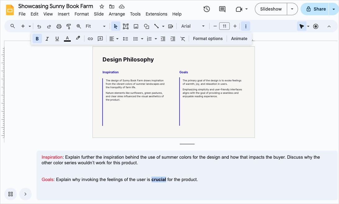 how to print presentation with notes google slides