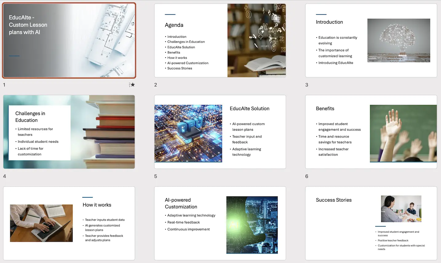 Example Copilot for PowerPoint presentation