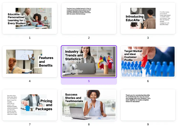 an example of presentation on powerpoint Canva example presentation