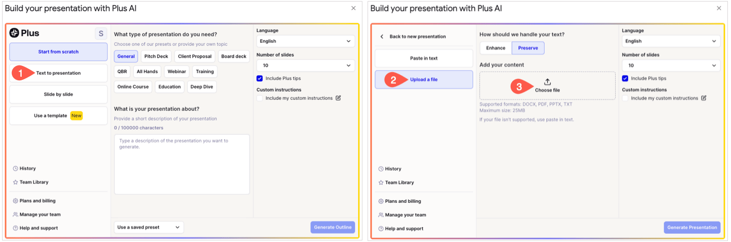 how to make a powerpoint presentation on google docs