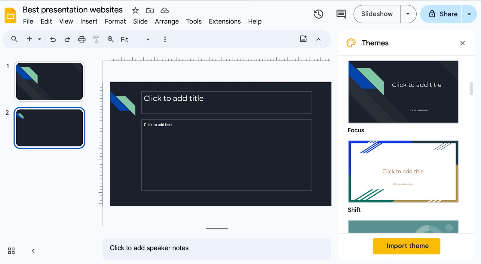 how to presentation example