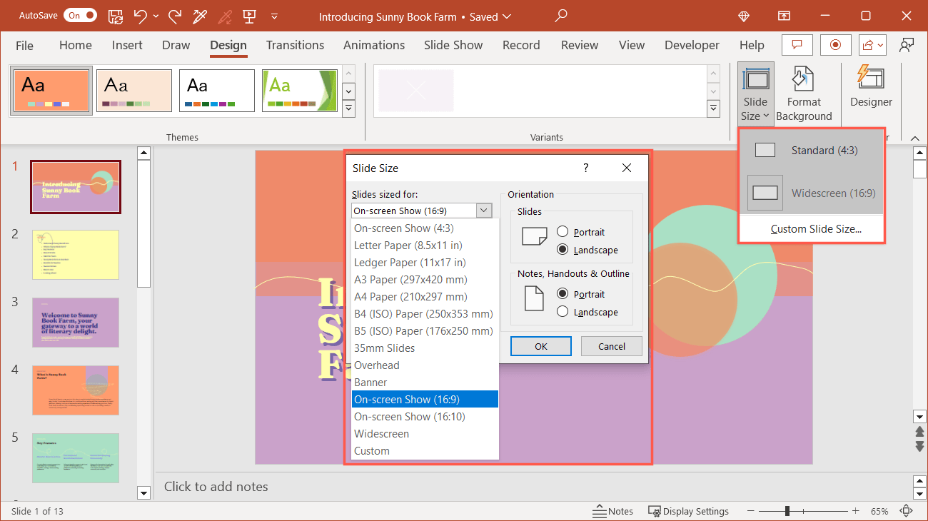 powerpoint presentation slide size pixels