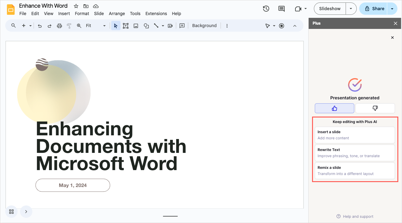 powerpoint presentation using ai