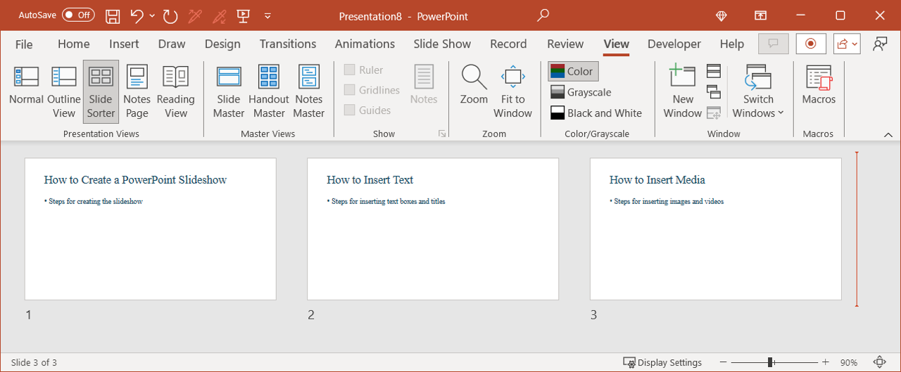 presentation template in word