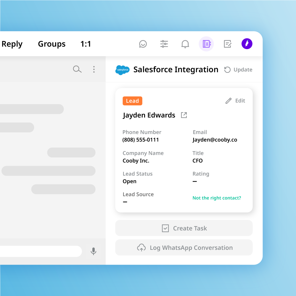 WhatsApp integration with salesforce