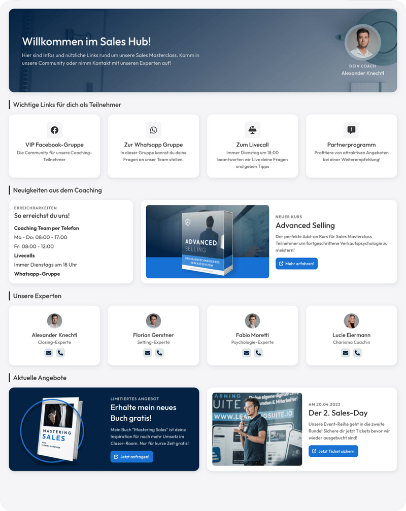 LearningSuite | Für Coaches, Berater, Experten