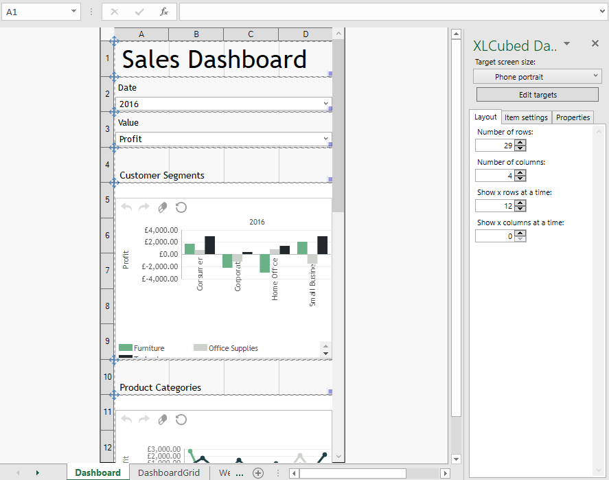 Create dynamic dashboards in Excel with XLCubed