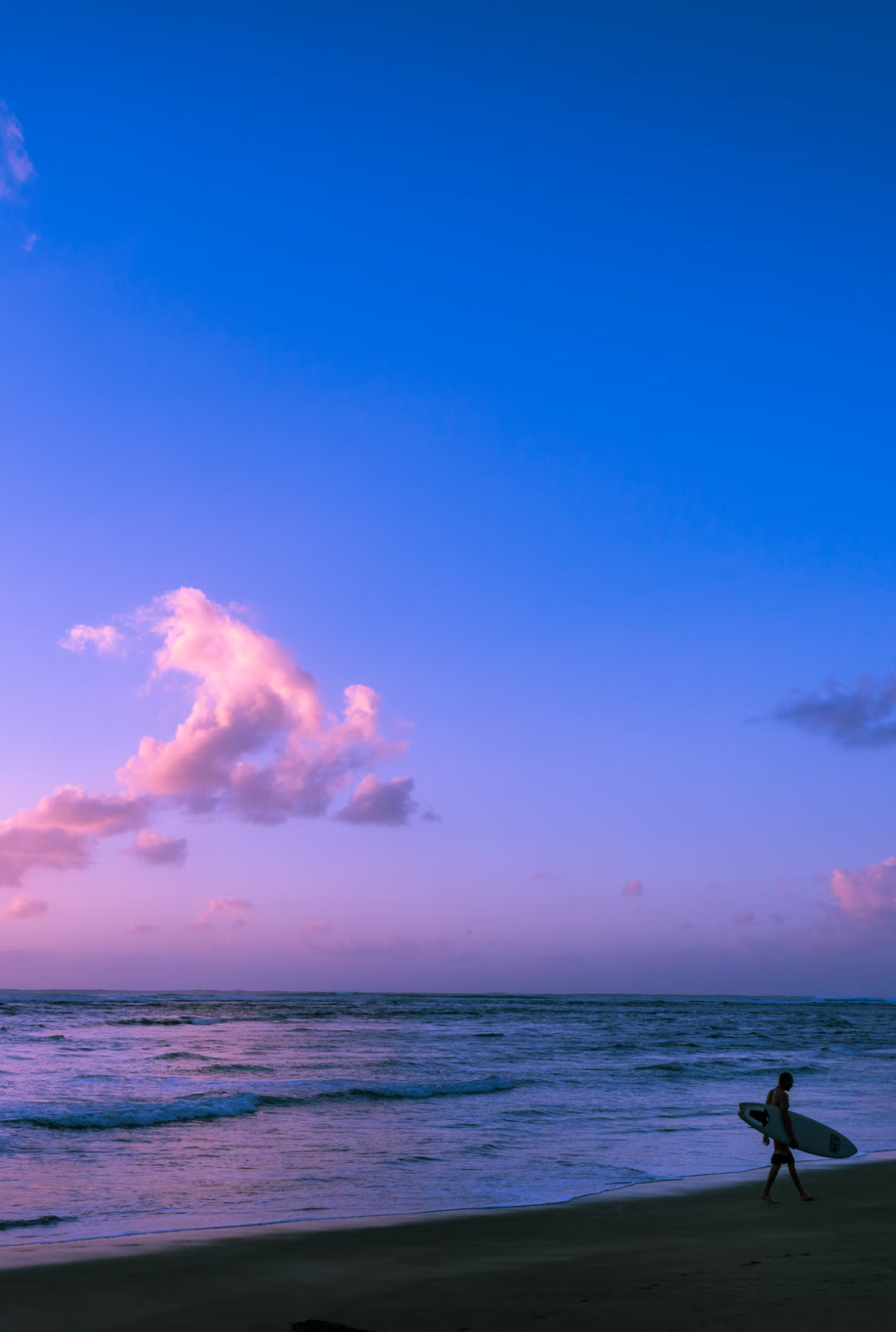 a photo of a sunset on the beach