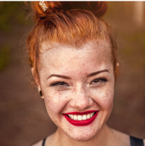 a person smiling