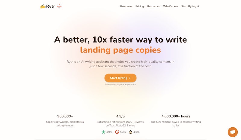 Rytr AI writing tool