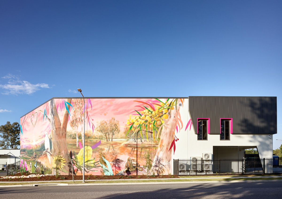 Brooke's Blooms HQ mural 