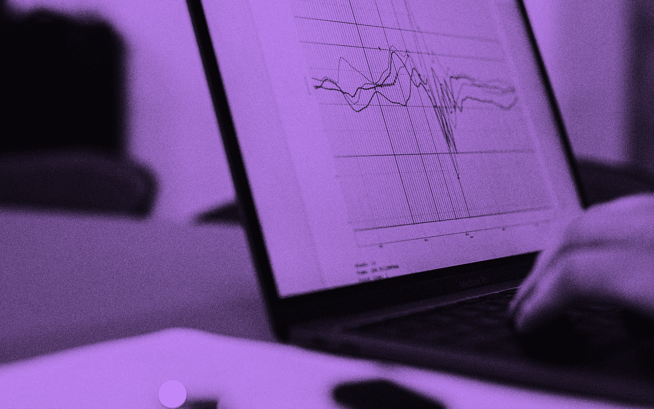 People Analytics: gráfico na tela de um notebook.