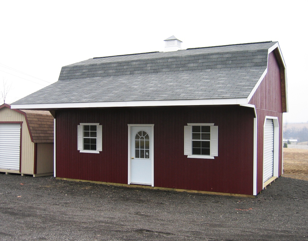 Our classic large barn with overhang.