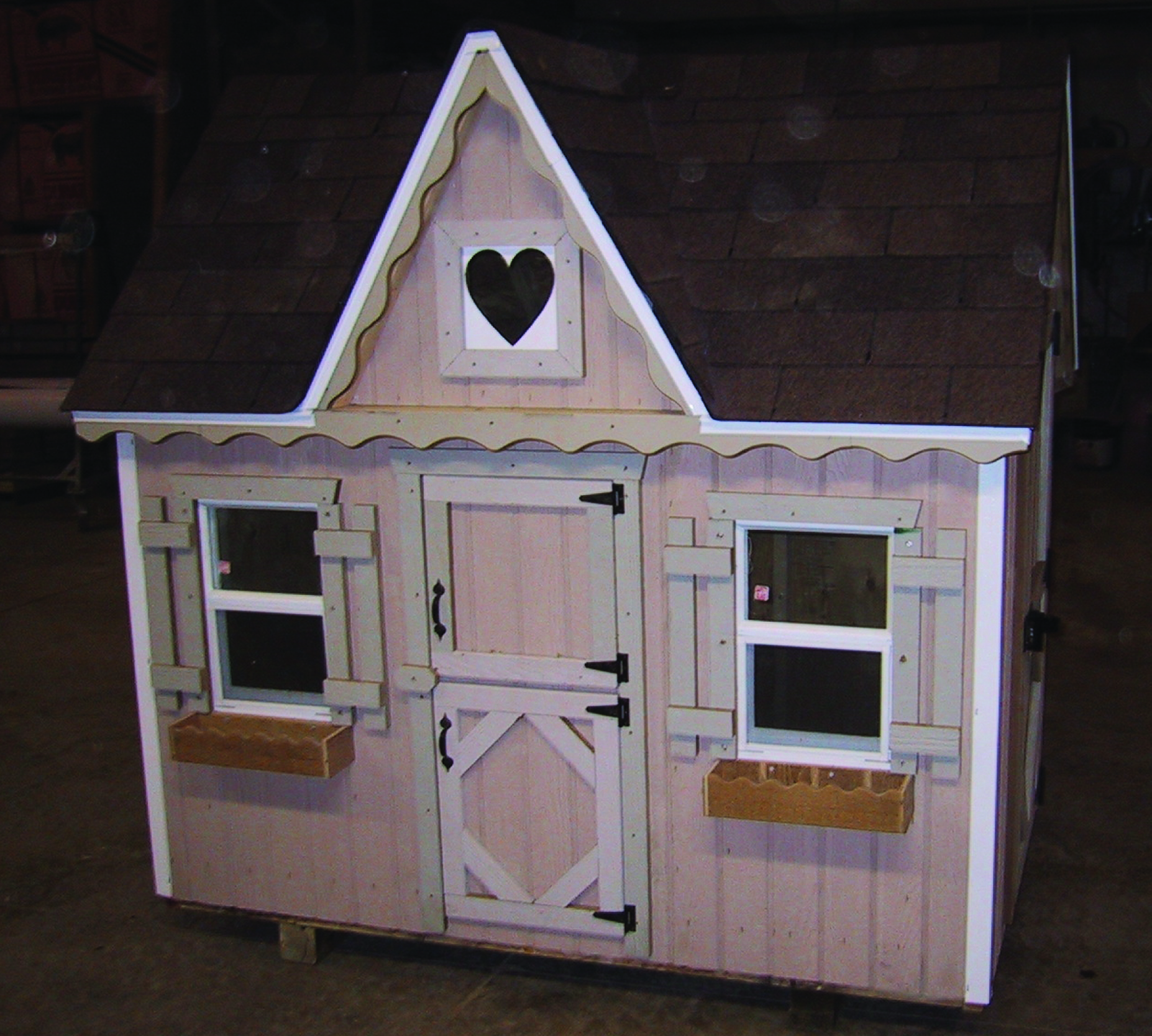 Step 6: Adding the shutters and flower boxes.