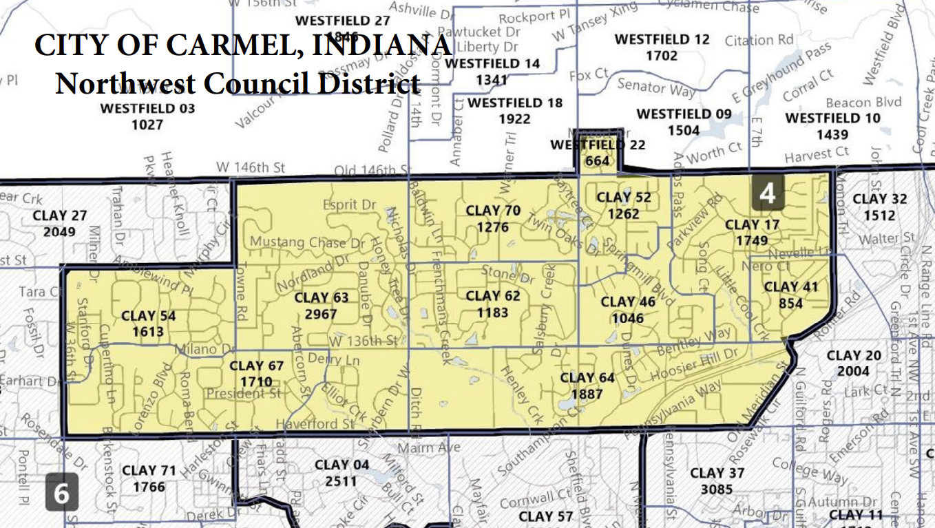 Carmel democratic committee district maps