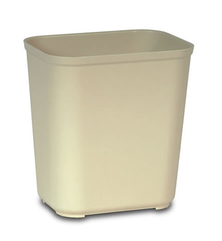 Fire Resistant Beige Wastebasket - 28 Quart