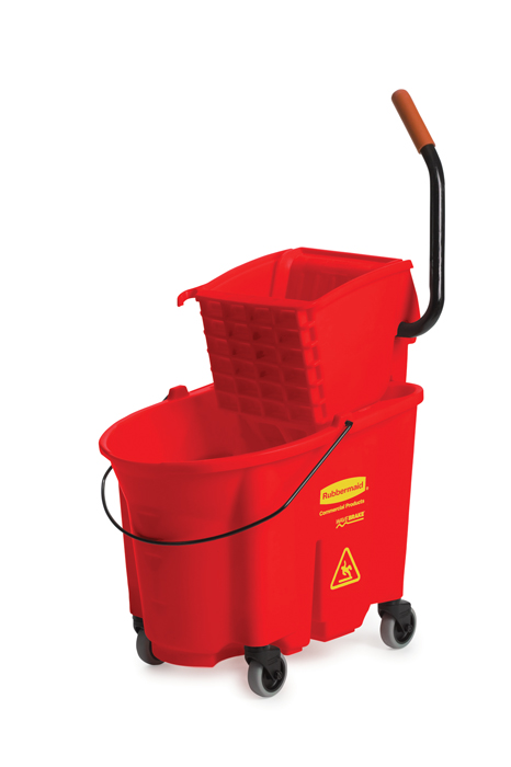 WaveBrake® 35 Quart Mop Bucket with Side Press Wringer - Red