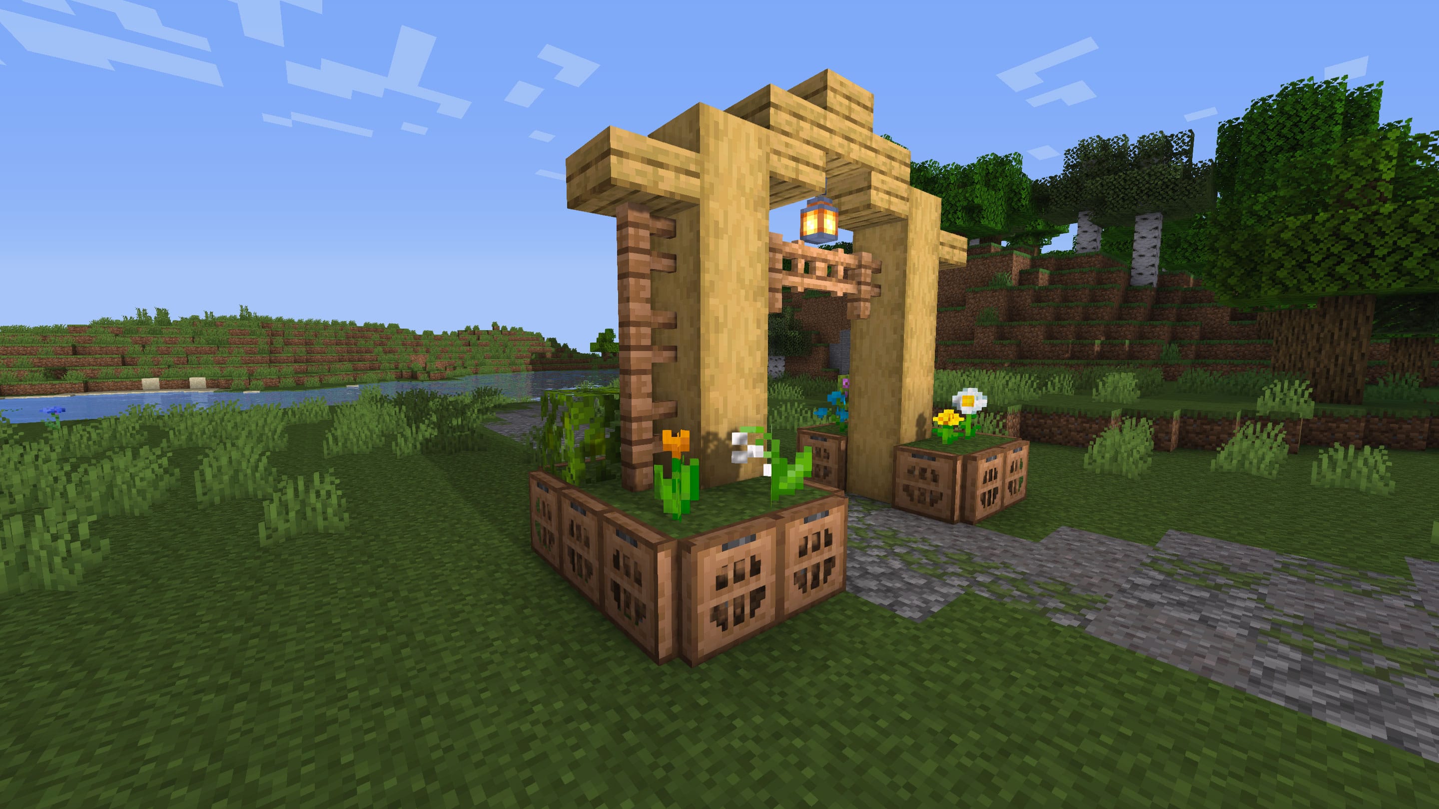 Archway + Planters by cathialoria Minecraft Build Tutorial