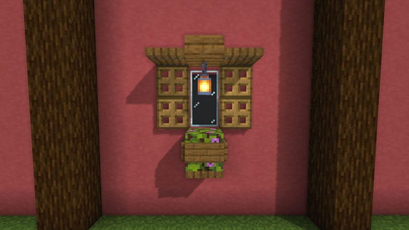 Outdoor Window + Potted Flower by cathialoria | Minecraft Build Tutorial