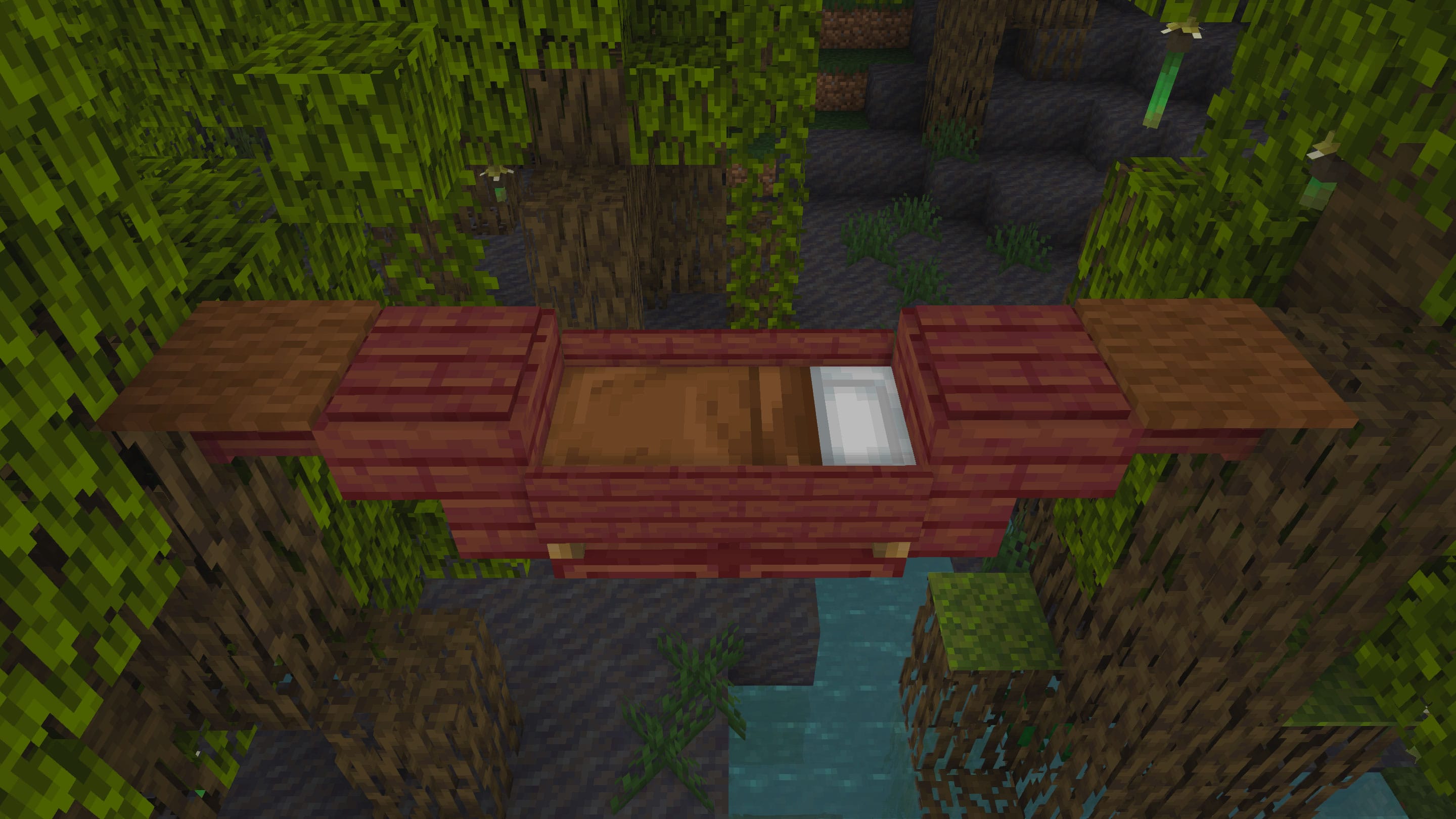 Mangrove hammock by IamPixel Minecraft Build Tutorial