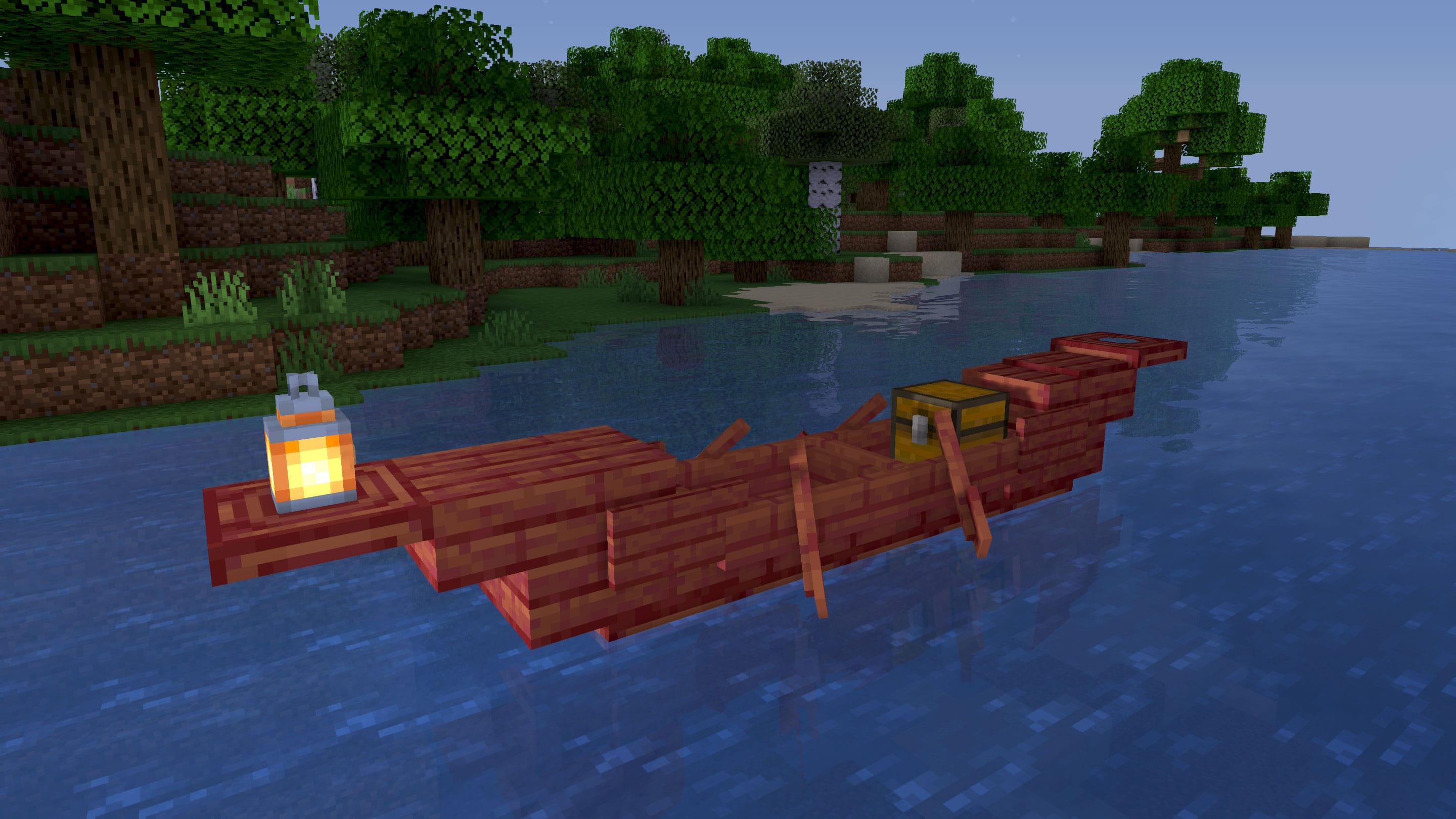 Twoperson mangrove canoe by IamPixel Minecraft Build Tutorial