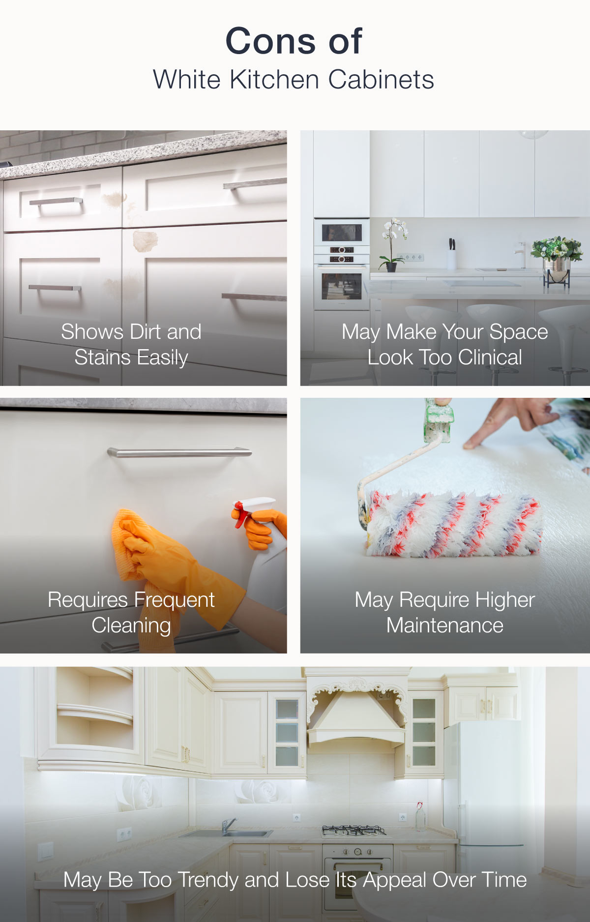 White Kitchen Cabinets: The Pros and Cons You Should Consider