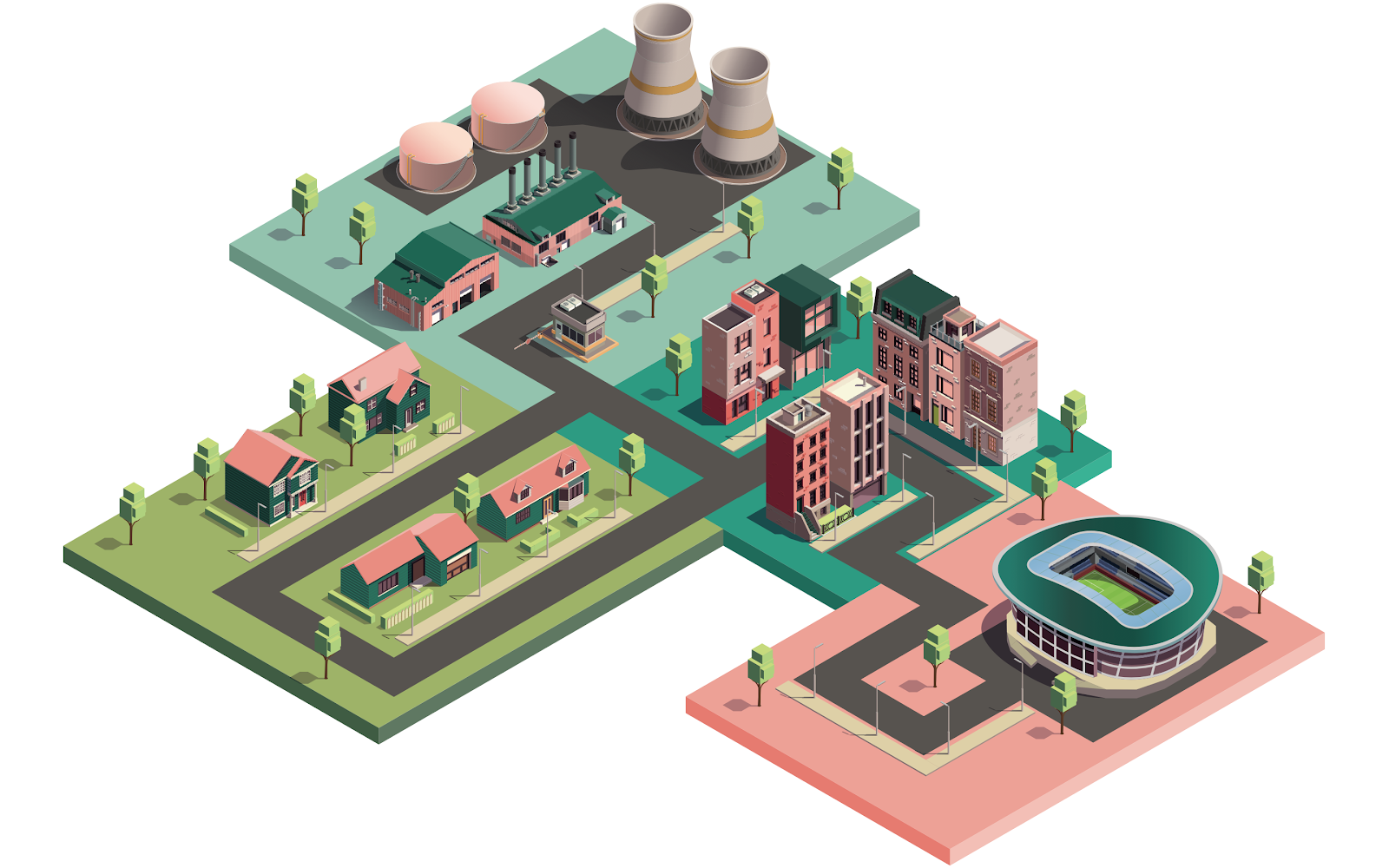 Illustration d'un quartier de ville