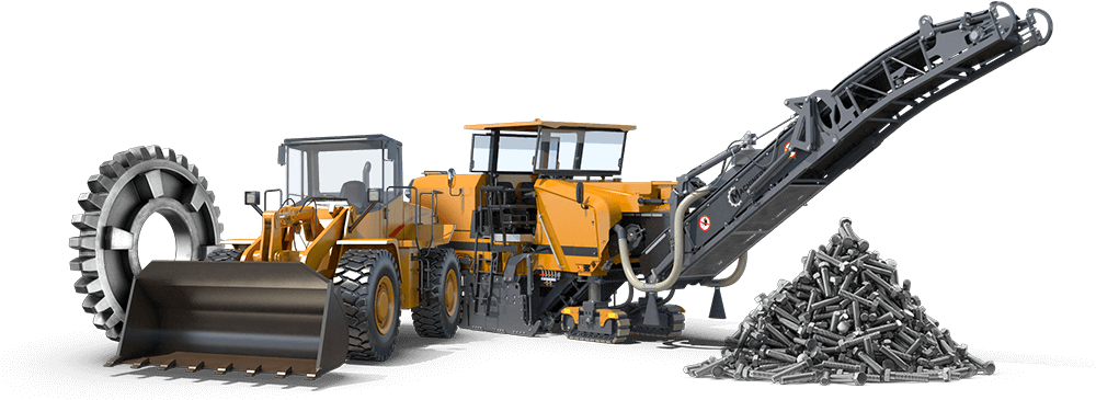 Machines and parts support graphic