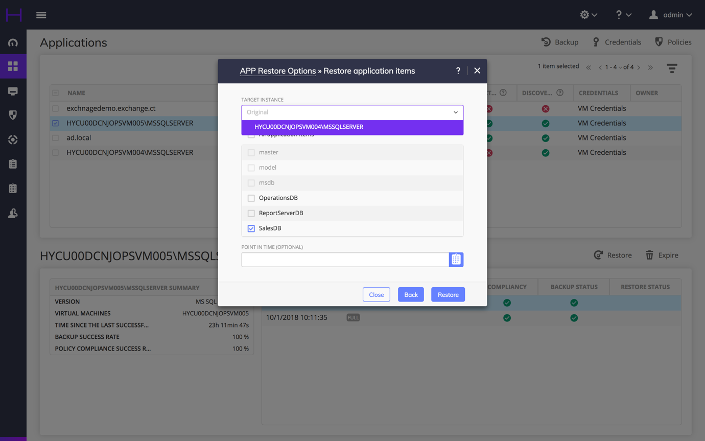 Microsoft SQL Server Recovery to A Different Application Instance