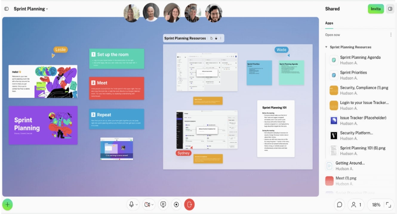 Switchboard Room hosting a creative review session