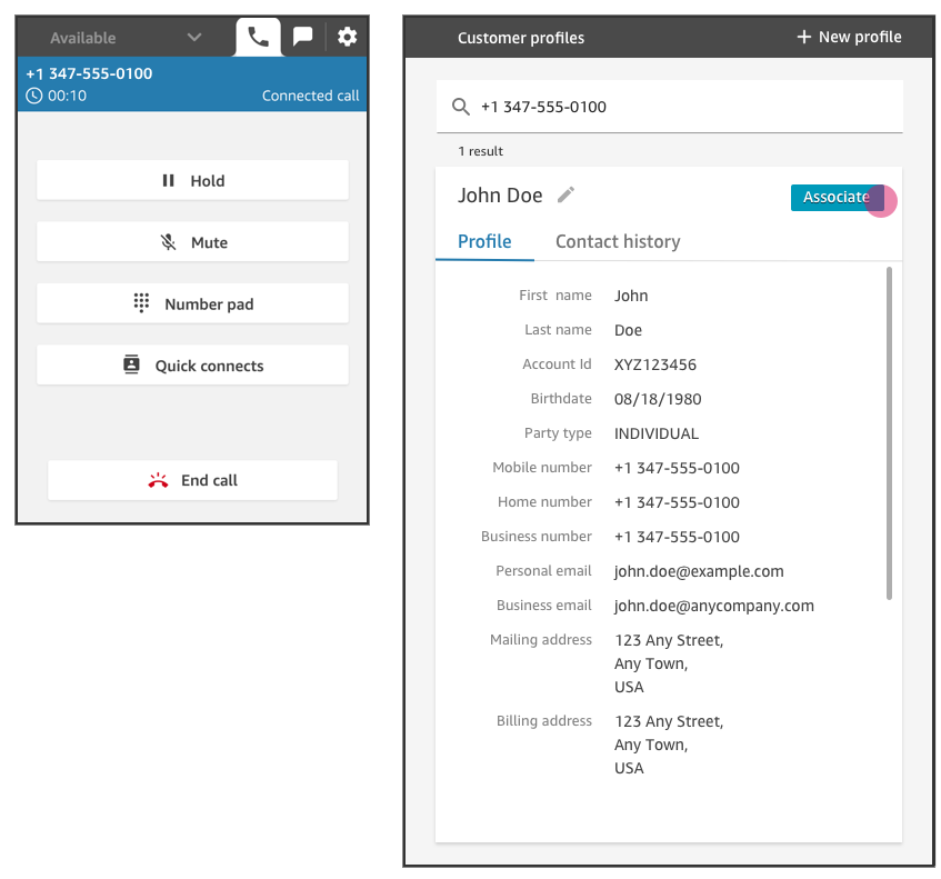 Amazon Connect Customer Profiles