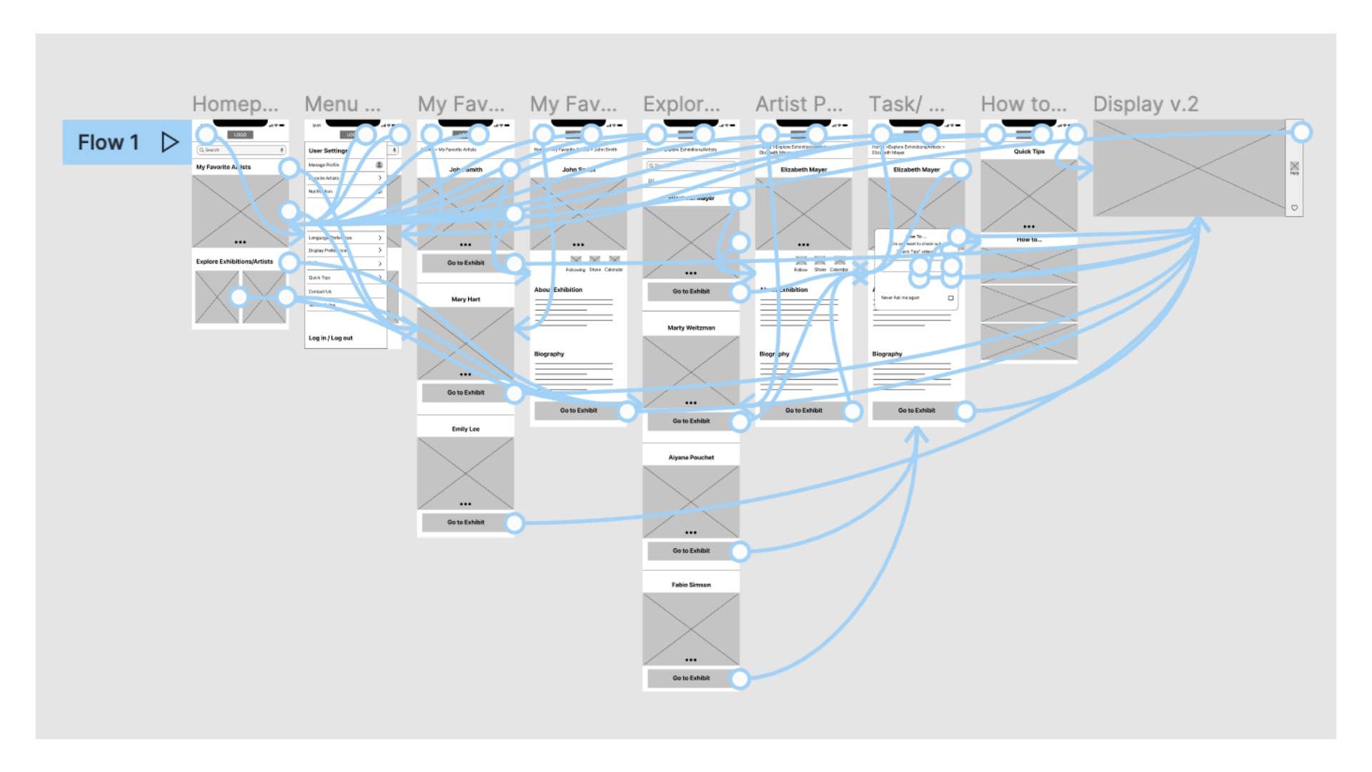 Virtual Tour App | Low-Fidelity Prototype