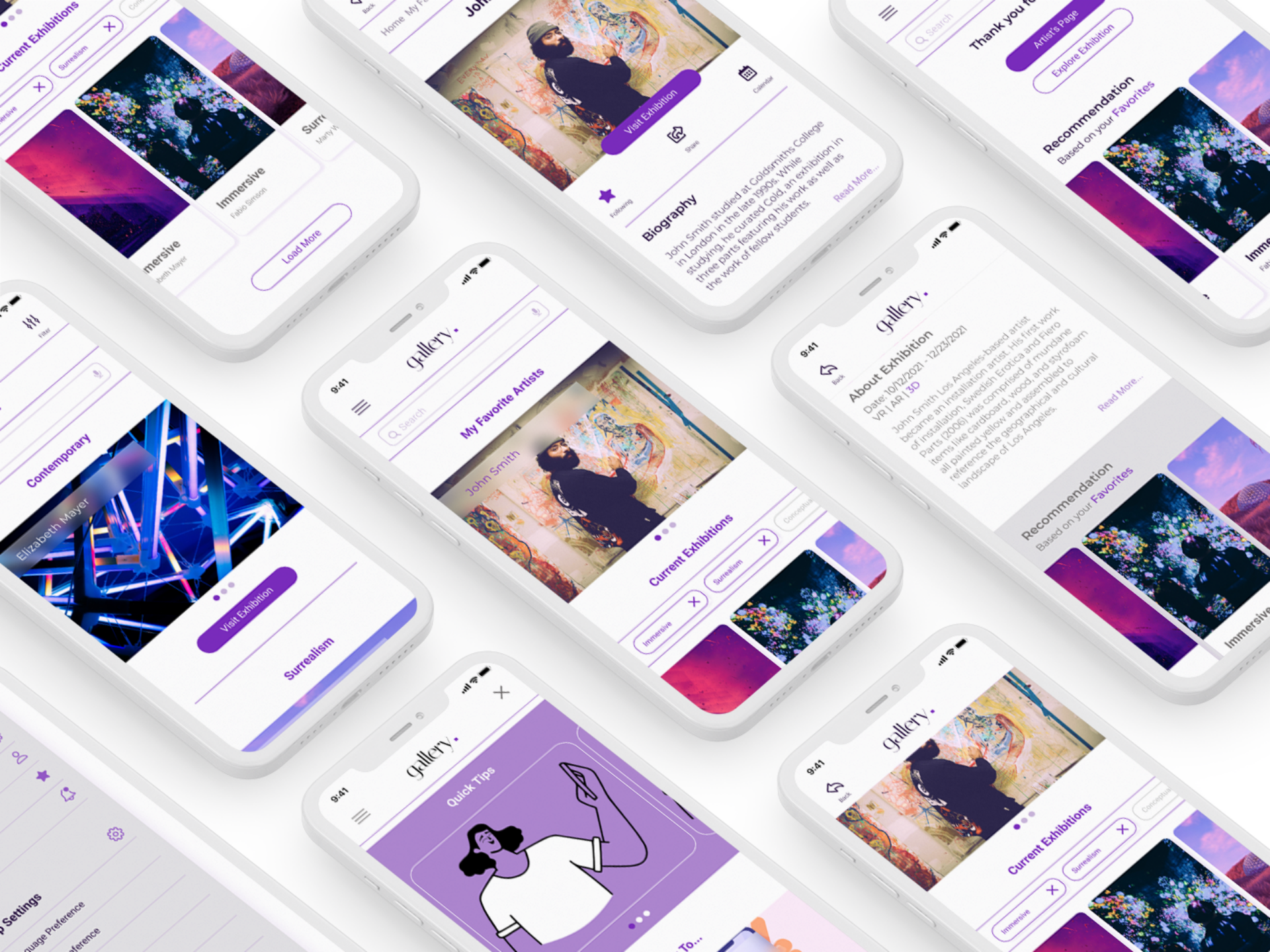 Virtual Tour App | Mockups