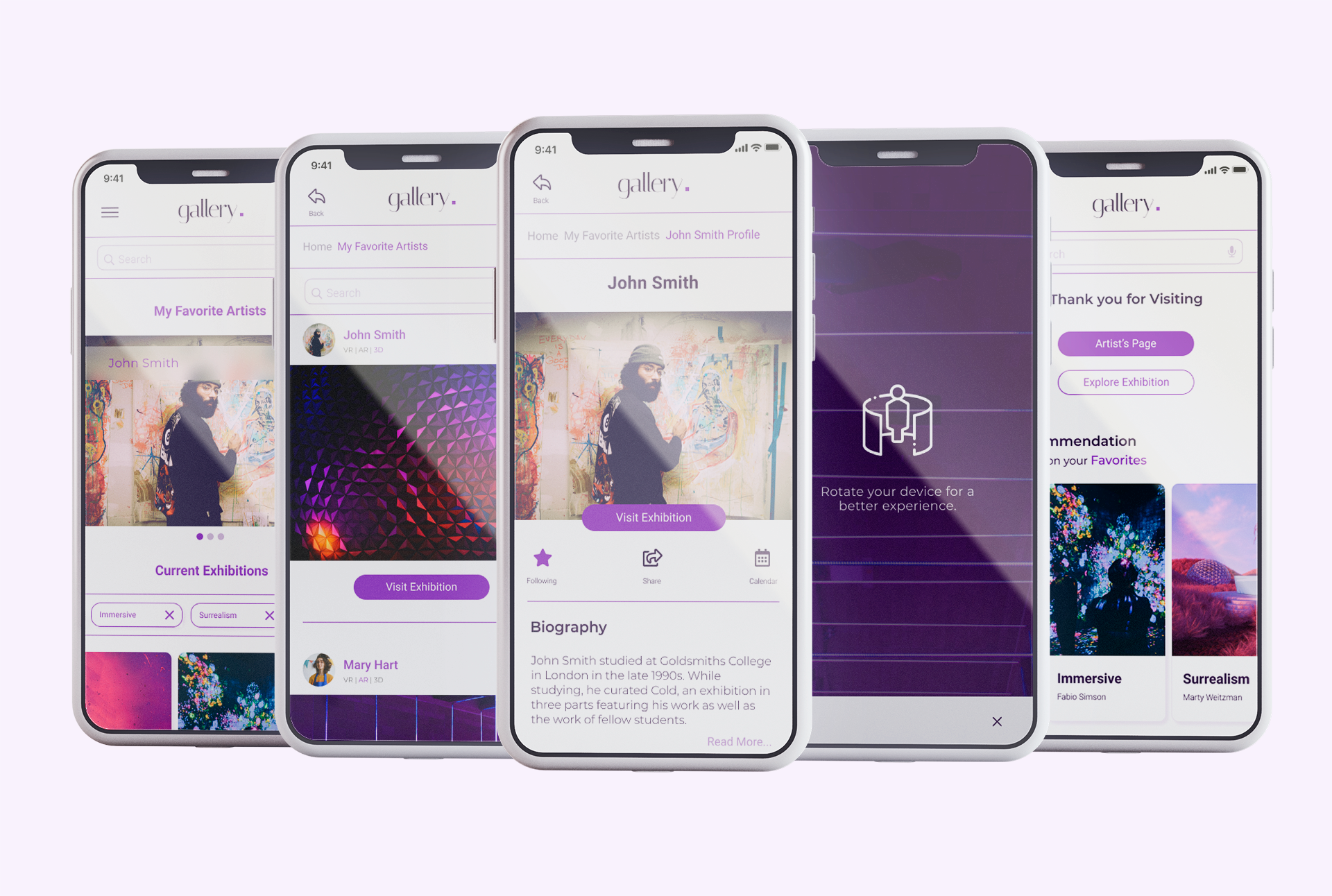 Virtual Tour App | Mockups
