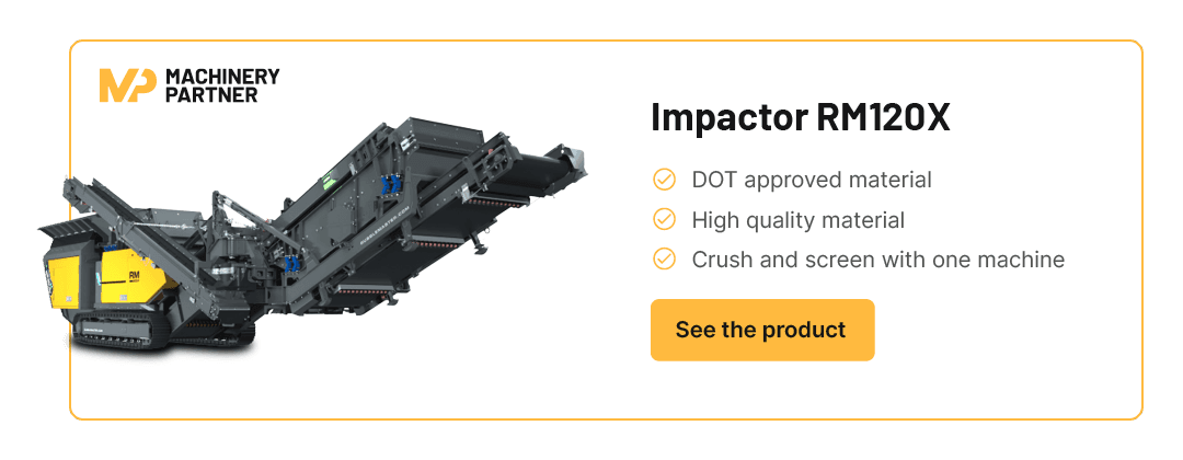 product overview for rubble master 120x impact crusher