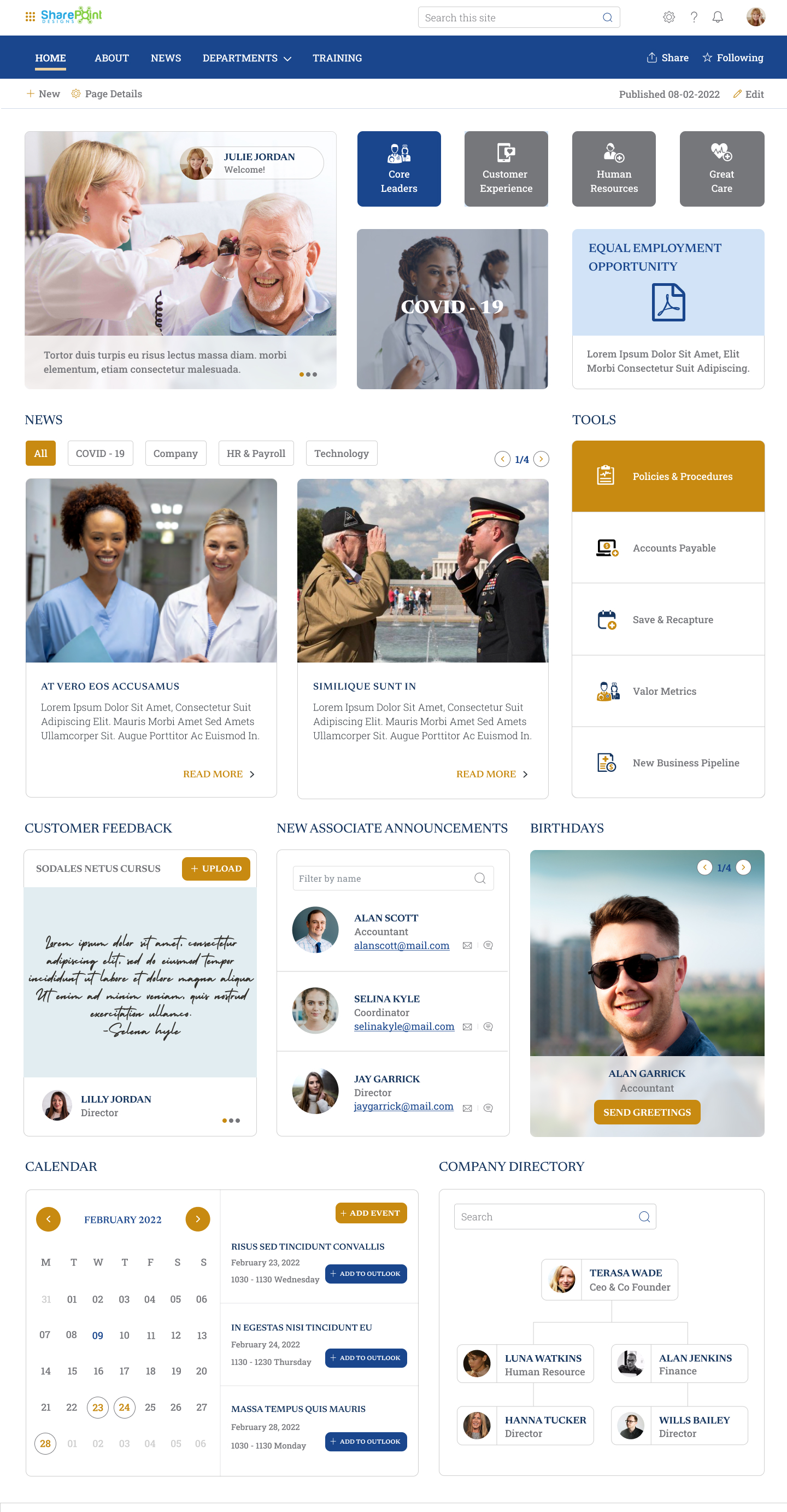 Sharepoint Intranet Design Template