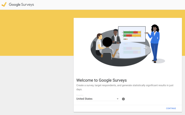 Screenshot of google survey