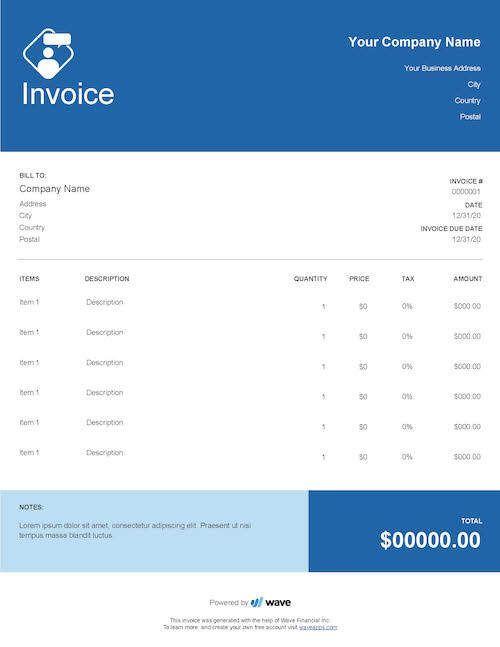 Invoice Template for Word - Free Download