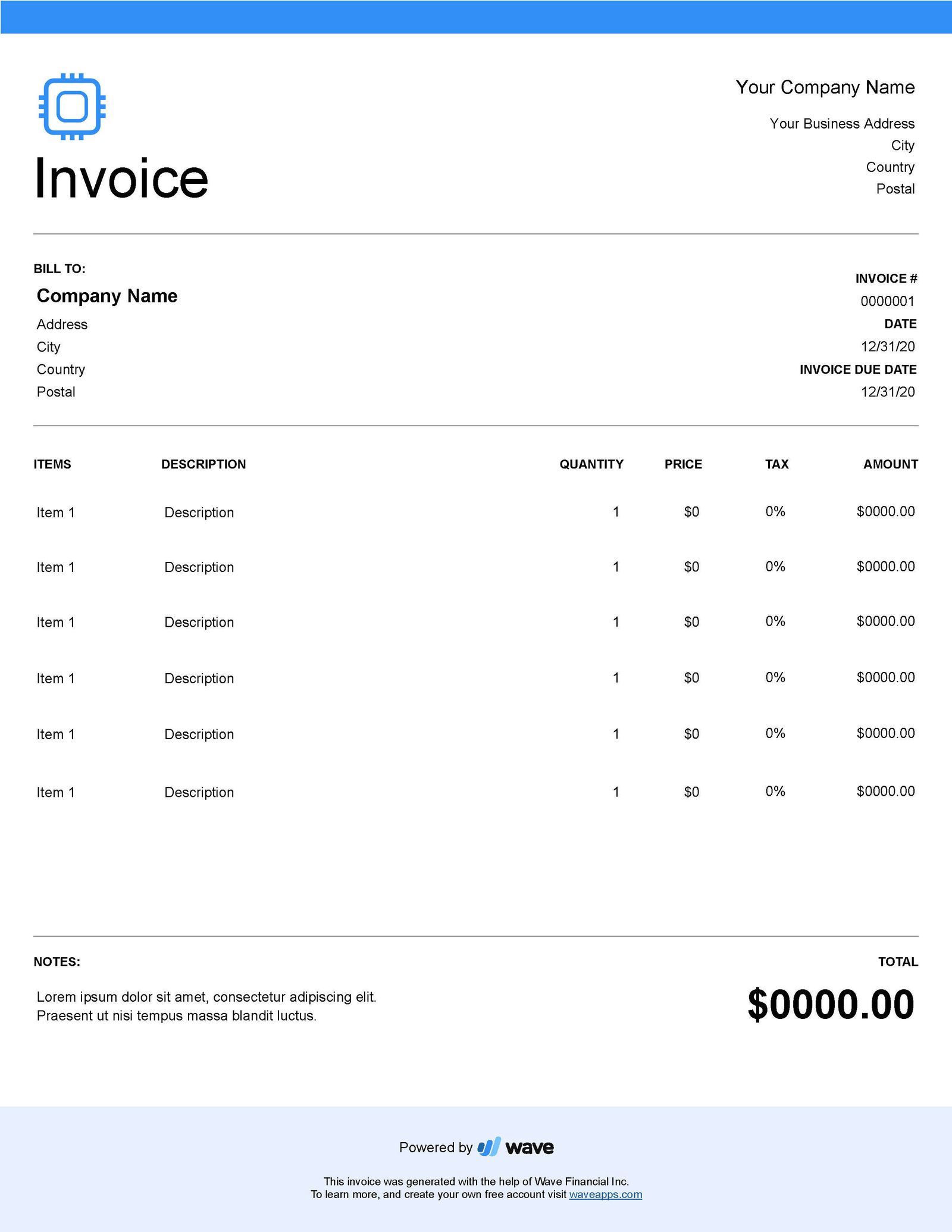 Software Development Invoice Template - Free Download